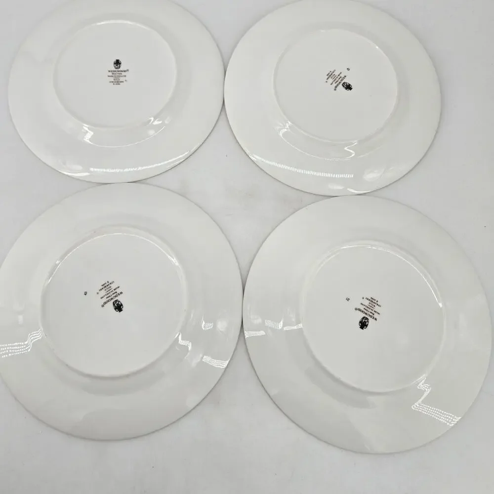 4 Wedgewood Wild Strawberry Bone China Salad Plates R4406 8